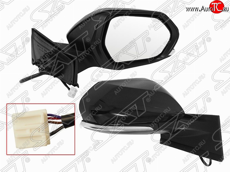 6 849 р. Правое боковое зеркало заднего вида SAT Toyota Prius XW50 дорестайлинг (2015-2018) (Неокрашенное)  с доставкой в г. Белгород