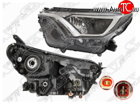 9 699 р. Левая передняя фара SAT (галоген, с электрокорректором) Toyota RAV4 XA40 5 дв. рестайлинг (2015-2019)  с доставкой в г. Белгород