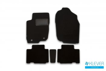 Коврики салона (текстиль) Klever Premium Toyota RAV4  XA40 (2015-2019) 5 дв. рестайлинг (Черные)