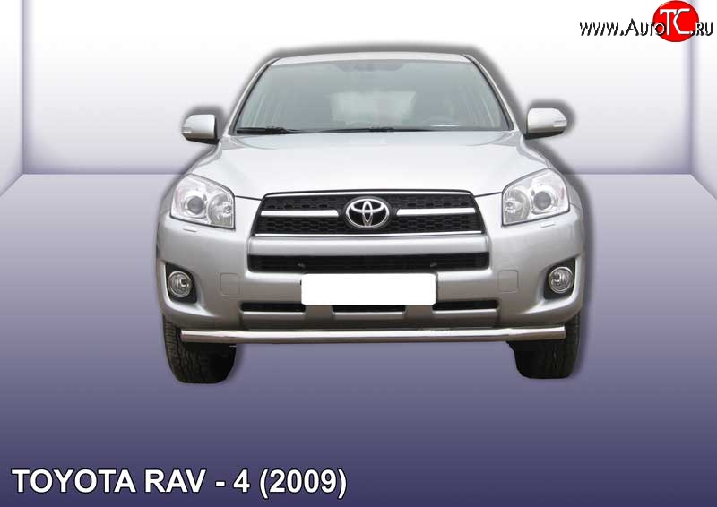 10 599 р. Одинарная защита переднего бампера из трубы диаметром 57 мм Slitkoff  Toyota RAV4  XA30 (2008-2010) 5 дв. 1-ый рестайлинг (Цвет: нержавеющая полированная сталь)  с доставкой в г. Белгород