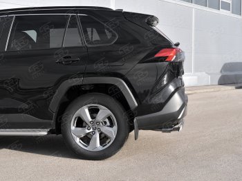 12 299 р. Защита заднего бампера (Ø75х42 мм, нержавейка) Russtal Toyota RAV4 XA50 5 дв. дорестайлинг (2018-2025)  с доставкой в г. Белгород. Увеличить фотографию 4