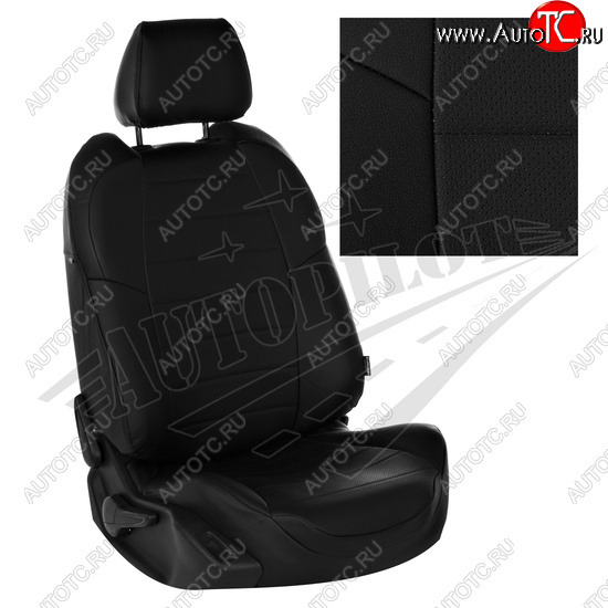 8 399 р. Чехлы сидений AUTOPILOT Экокожа (40/60 с подлокотником) Toyota RAV4 XA50 5 дв. дорестайлинг (2018-2025) (Черный + Черный)  с доставкой в г. Белгород