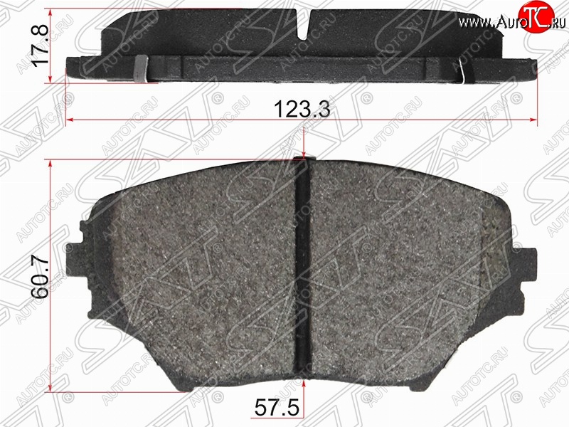 969 р. Колодки тормозные (передние) SAT Toyota RAV4 CA20 5 дв. дорестайлинг (2000-2003)  с доставкой в г. Белгород
