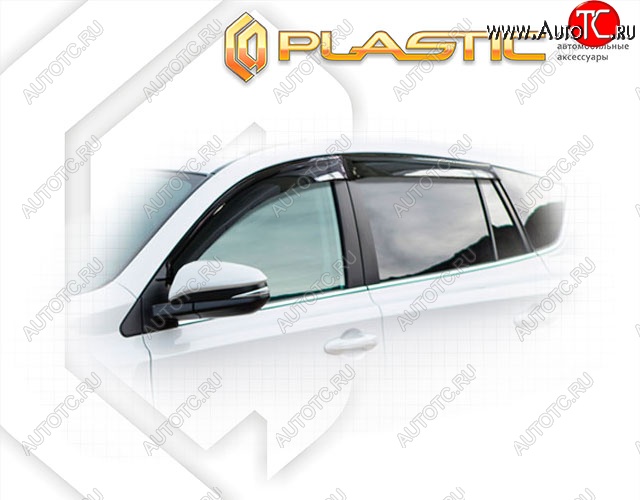2 199 р. Комплект дефлекторов окон CA-Plastic Toyota RAV4 XA40 5 дв. дорестайлинг (2012-2015) (Classic полупрозрачный, Без хром.молдинга)  с доставкой в г. Белгород