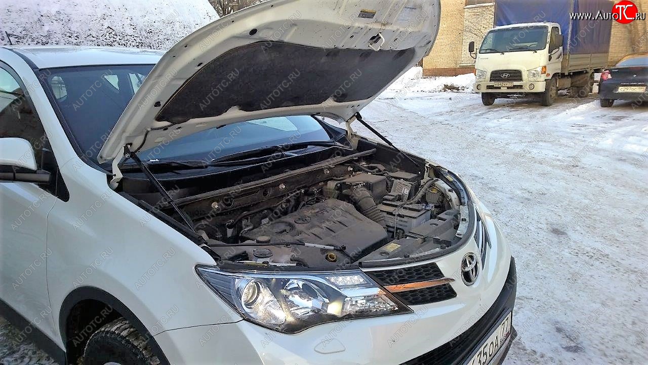 2 499 р. Упоры капота Russtal Toyota RAV4 XA40 5 дв. рестайлинг (2015-2019)  с доставкой в г. Белгород