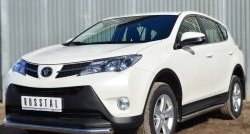 14 549 р. Одинарная защита переднего бампера диаметром 63 мм SLITKOFF Toyota RAV4 XA40 5 дв. дорестайлинг (2012-2015)  с доставкой в г. Белгород. Увеличить фотографию 4
