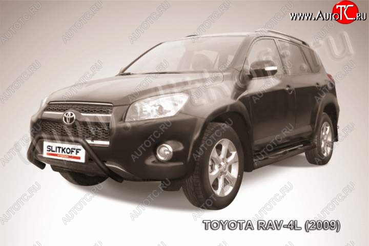 15 999 р. Кенгурятник d57 мини  Toyota RAV4  XA30 (2009-2010) 5 дв. удлиненный 1-ый рестайлинг (Цвет: серебристый)  с доставкой в г. Белгород