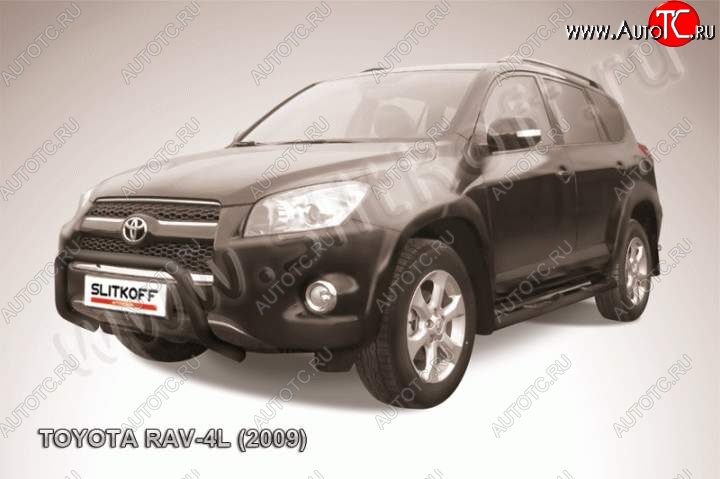 15 399 р. Кенгурятник d57 низкий  Toyota RAV4  XA30 (2009-2010) 5 дв. удлиненный 1-ый рестайлинг (Цвет: серебристый)  с доставкой в г. Белгород