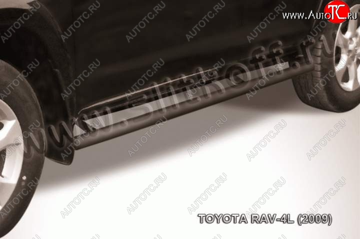 9 999 р. Защита порогов Slitkoff Toyota RAV4 XA30 5 дв. удлиненный дорестайлинг (2003-2008) (Цвет: серебристый)  с доставкой в г. Белгород