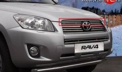 Декоративные вставки решетки радиатора Novline (верхние, двойные) Toyota RAV4  XA30 (2010-2013) 5 дв. 2-ой рестайлинг, 5 дв. удлиненный 2-ой рестайлинг