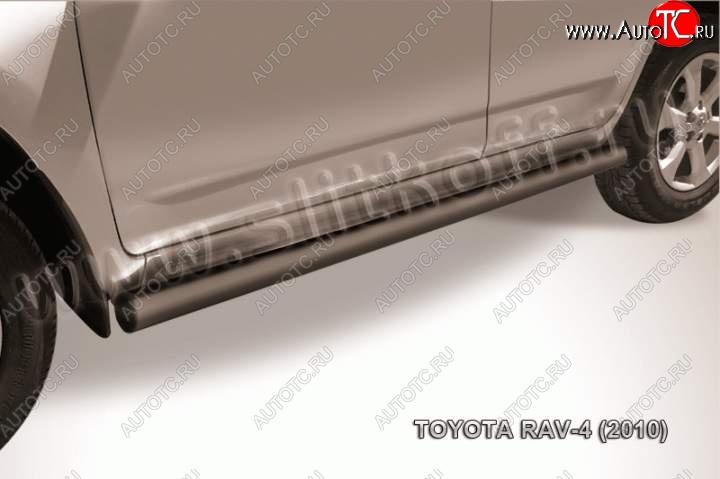 10 999 р. Защита порогов Slitkoff Toyota RAV4 XA30 5 дв. 2-ой рестайлинг (2010-2013) (Цвет: серебристый)  с доставкой в г. Белгород