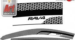 2 199 р. Комплект дефлекторов окон CA-Plastic Toyota RAV4 XA40 5 дв. дорестайлинг (2012-2015) (Classic полупрозрачный, Без хром.молдинга)  с доставкой в г. Белгород. Увеличить фотографию 5