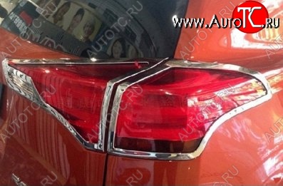 5 349 р. Накладки на фонари СТ Toyota RAV4 XA40 5 дв. дорестайлинг (2012-2015) (Неокрашенные)  с доставкой в г. Белгород