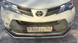 Одинарная защита переднего бампера d63.5 мм Металл Дизайн Toyota RAV4 XA40 5 дв. дорестайлинг (2012-2015) (полированная нержавейка)
