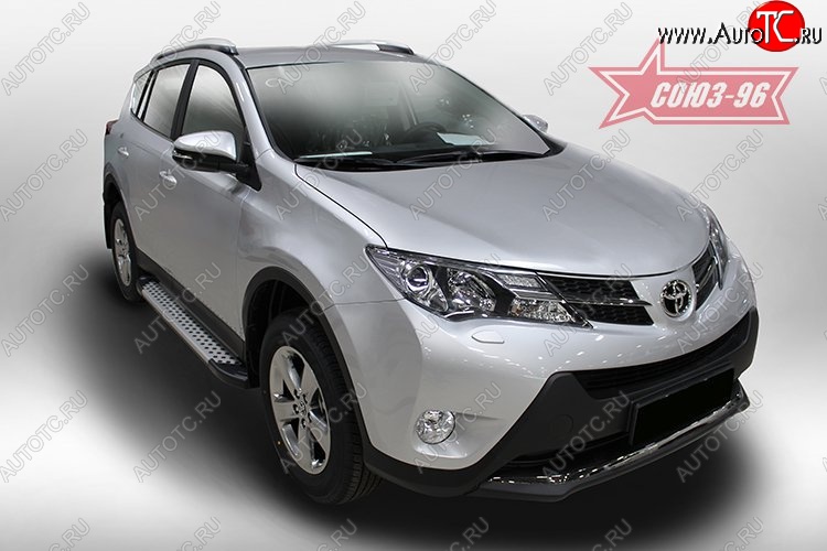 9 089 р. Пороги из алюминиевого профиля Souz-96 Toyota RAV4 XA40 5 дв. дорестайлинг (2012-2015)  с доставкой в г. Белгород