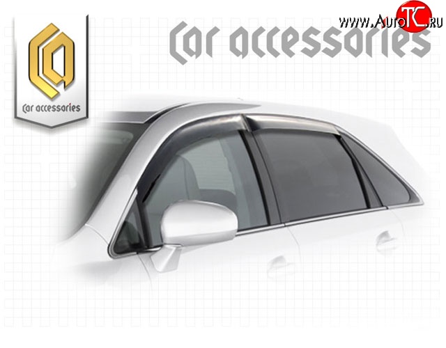 1 999 р. Комплект дефлекторов окон CA-Plastic Toyota Venza GV10 рестайлинг (2012-2016) (Classic полупрозрачный, Без хром.молдинга)  с доставкой в г. Белгород