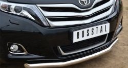 13 649 р. Одинарная защита переднего бампера диаметром 57 мм SLITKOFF Toyota Venza GV10 рестайлинг (2012-2016) (нержавейка полированная)  с доставкой в г. Белгород. Увеличить фотографию 2