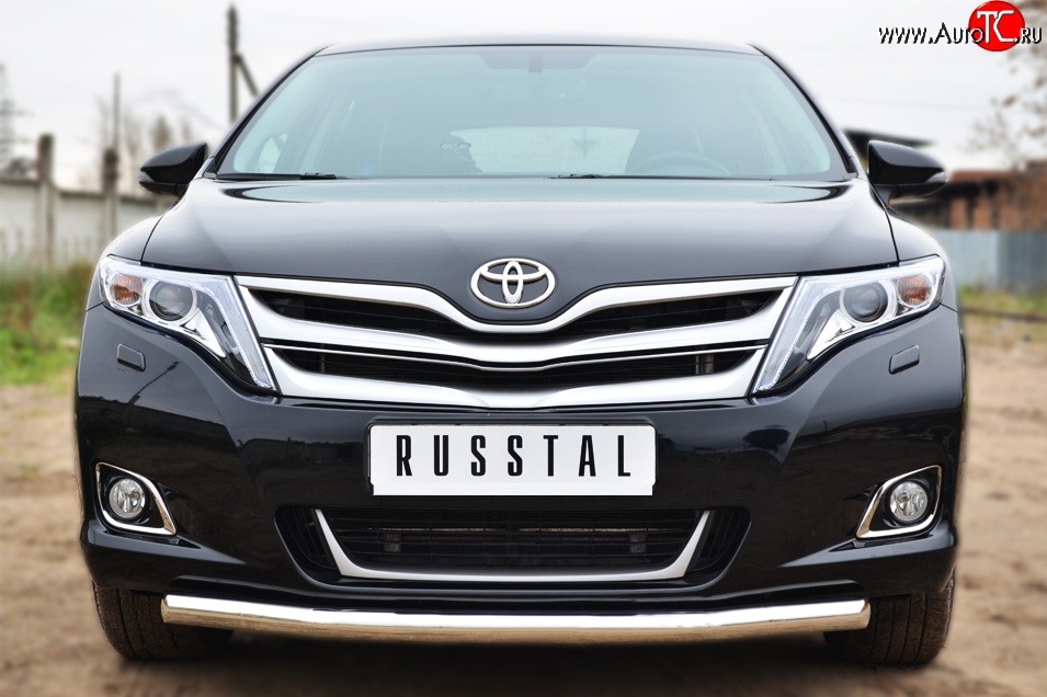 13 649 р. Одинарная защита переднего бампера диаметром 57 мм SLITKOFF Toyota Venza GV10 рестайлинг (2012-2016) (нержавейка полированная)  с доставкой в г. Белгород