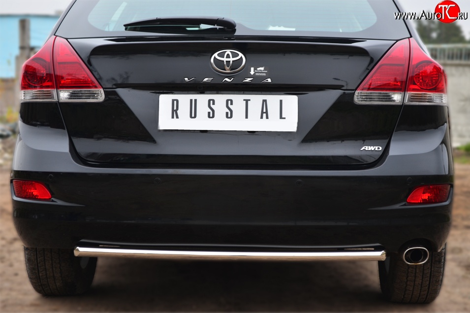 6 399 р. Одинарная защита заднего бампера из трубы диаметром 42 мм SLITKOFF  Toyota Venza  GV10 (2012-2016) рестайлинг  с доставкой в г. Белгород