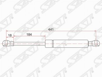 Газовый упор крышки багажника SAT Toyota Wish  XE10 (2003-2005) дорестайлинг