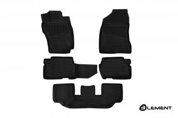 Комплект 3D ковриков салона правый руль Element (полиуретан) Toyota Wish  XE20 (2009-2017) дорестайлинг, рестайлинг (Черные)