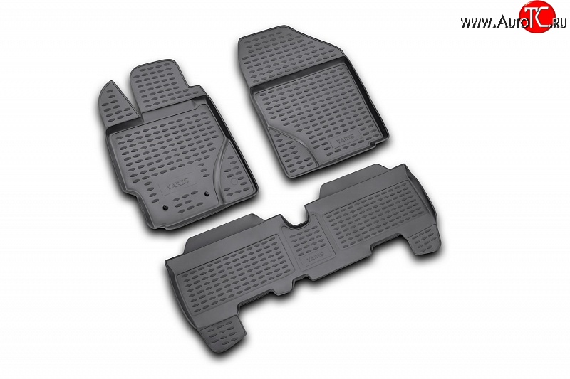 2 499 р. Коврики в салон Element 3 шт. (полиуретан)  Toyota Yaris  XP90 (2005-2010) дорестайлинг, хэтчбэк 3 дв., дорестайлинг, хэтчбэк 5 дв., рестайлинг, хэтчбэк 3 дв., рестайлинг, хэтчбэк 5 дв.  с доставкой в г. Белгород
