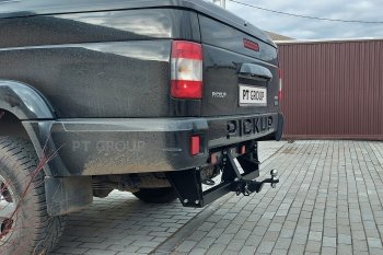 11 849 р. Фаркоп PT GROUP /съемный квадрат/UAZ Pickup 2008-/UAZ Profi 2017-(236022,236031(станд),236324) Уаз Патриот 23632 дорестайлинг пикап (2008-2014)  с доставкой в г. Белгород. Увеличить фотографию 2
