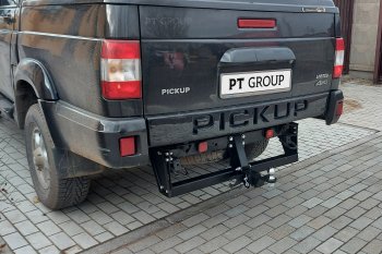 11 849 р. Фаркоп PT GROUP /съемный квадрат/UAZ Pickup 2008-/UAZ Profi 2017-(236022,236031(станд),236324) Уаз Патриот 23632 дорестайлинг пикап (2008-2014)  с доставкой в г. Белгород. Увеличить фотографию 3