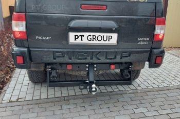 11 849 р. Фаркоп PT GROUP /съемный квадрат/UAZ Pickup 2008-/UAZ Profi 2017-(236022,236031(станд),236324) Уаз Патриот 23632 дорестайлинг пикап (2008-2014)  с доставкой в г. Белгород. Увеличить фотографию 4