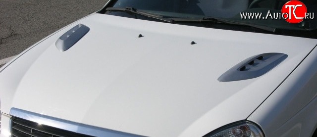 2 849 р. Накладки на капот Style v2 KIA Shuma (2001-2004) (Неокрашенные)  с доставкой в г. Белгород