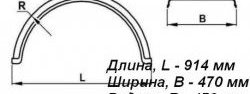 1 259 р. Крыло К-470 (круглое, усиленное) Master-Plast МАЗ 4370 Зубренок (1999-2015)  с доставкой в г. Белгород. Увеличить фотографию 2