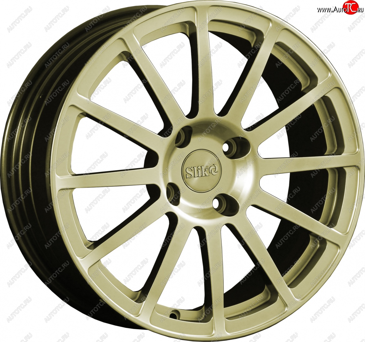 25 599 р. Кованый диск Slik classik R17x7.5 Золотой (G) 7.5x17 Mitsubishi ASX дорестайлинг (2010-2012) 5x114.3xDIA67.1xET46.0 (Цвет: G)
