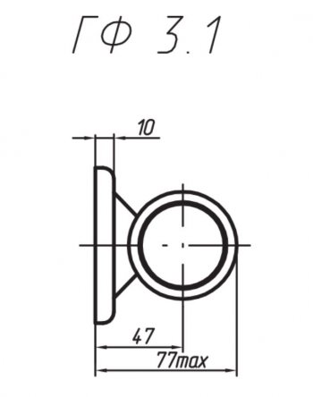 479 р. Фонарь габаритный и контурный Евросвет ГФ ГФ 3.1 LED2 NAVECO C300 (2013-2025) (12В, Черное кольцо)  с доставкой в г. Белгород. Увеличить фотографию 3