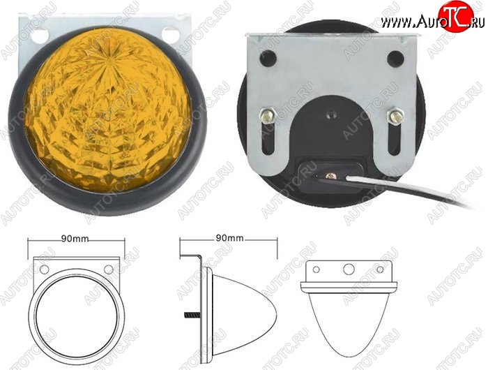 579 р. Универсальный поворотник диодный SAT (12V/24V желтый) Ford Focus 4 CEW хэтчбэк дорестайлинг (2018-2021) (12V)  с доставкой в г. Белгород