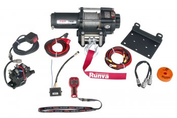 17 299 р. Лебёдка электрическая 3500A lbs 1588 кг Runva Ford EcoSport B515 рестайлинг (2017-2019) (стальной трос)  с доставкой в г. Белгород. Увеличить фотографию 2
