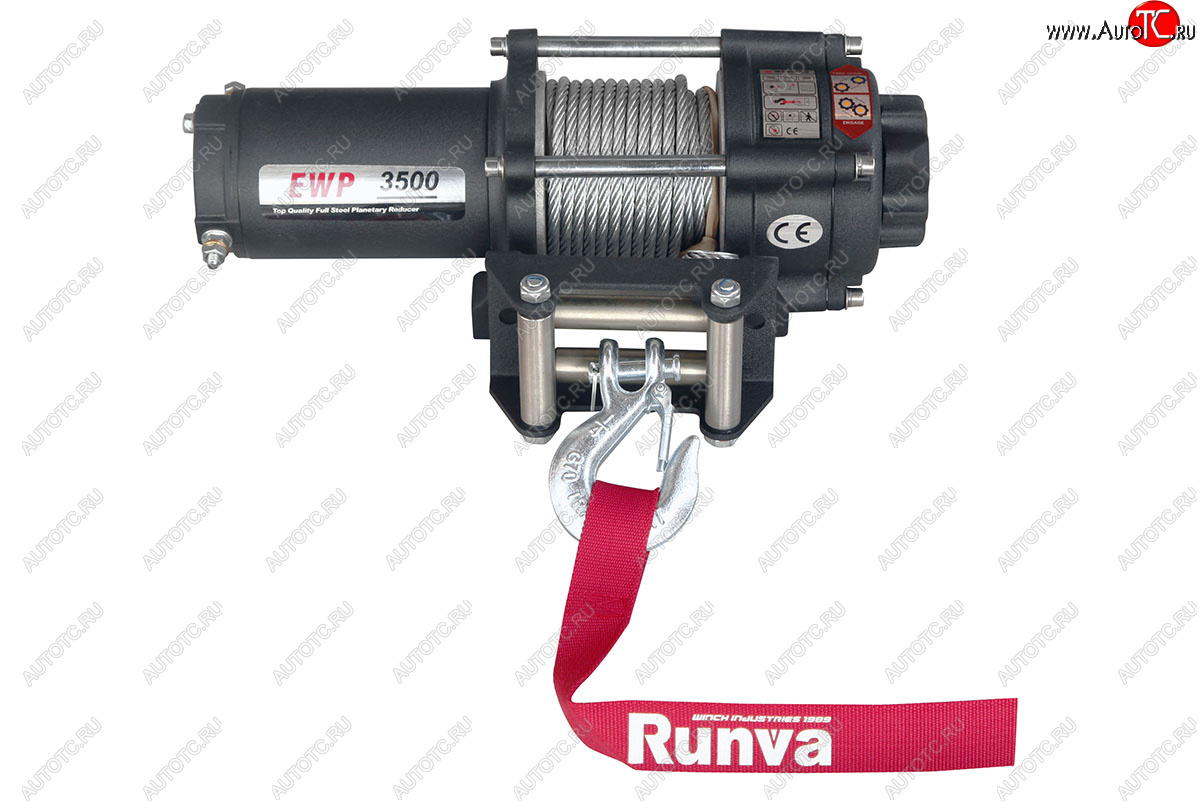 17 299 р. Лебёдка электрическая 3500A lbs 1588 кг Runva Ford EcoSport B515 рестайлинг (2017-2019) (стальной трос)  с доставкой в г. Белгород