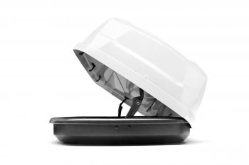 30 999 р. Багажный бокс CYBORT CarNet (460 л/206x86x40 см, двухсторонний, быстросъемные крепления краб) на крышу Dodge Caravan (1996-2000) (белый матовый с защитным покрытием Raptor)  с доставкой в г. Белгород. Увеличить фотографию 2