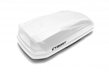 30 999 р. Багажный бокс CYBORT CarNet (460 л/206x86x40 см, двухсторонний, быстросъемные крепления краб) на крышу Dodge Caravan (1996-2000) (белый матовый с защитным покрытием Raptor)  с доставкой в г. Белгород. Увеличить фотографию 3