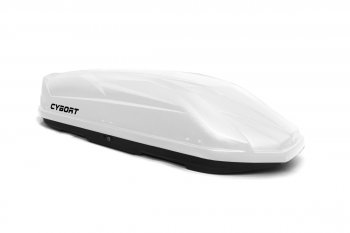 30 999 р. Багажный бокс CYBORT CarNet (460 л/206x86x40 см, двухсторонний, быстросъемные крепления краб) на крышу Dodge Caravan (1996-2000) (белый матовый с защитным покрытием Raptor)  с доставкой в г. Белгород. Увеличить фотографию 9