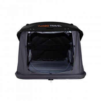 121 999 р. Багажный бокс-палатка Yuago Travel 2.0 (зима, 1000 л/230x160x35 см) на крышу Daihatsu Boon M600 (2010-2014) (Черный бокс, тент графит)  с доставкой в г. Белгород. Увеличить фотографию 2