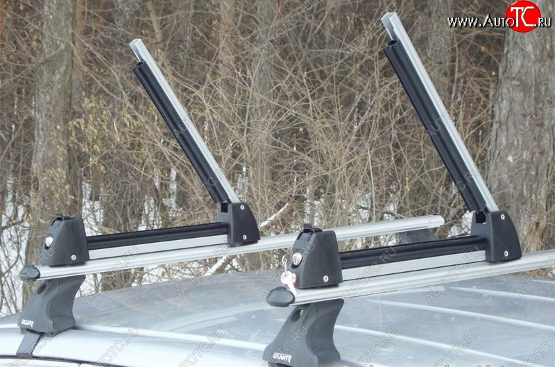 2 349 р. Крепление для 3 комплектов лыж или 2 сноубордов Amos Ski Lock 3 Audi A8 D4 дорестайлинг, седан (2009-2013) (Цвет: серебристый)  с доставкой в г. Белгород