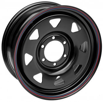 Штампованый диск OFF-ROAD Wheels (стальной усиленный, треугольник мелкий - черный). 7.0 x 17 Foton Tunland Pickup Double Cab рестайлинг (2019-2020) 6x139.7xDIA110.0xET30.0