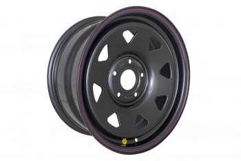 8 459 р. Штампованый диск OFF-ROAD Wheels (усиленный, треугольник мелкий) 8.0x17   (Цвет: черный)  с доставкой в г. Белгород. Увеличить фотографию 2