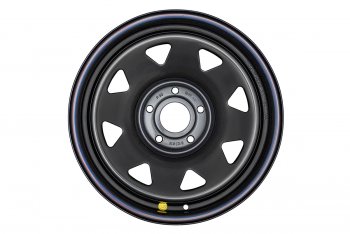 8 459 р. Штампованый диск OFF-ROAD Wheels (усиленный, треугольник мелкий) 8.0x17   (Цвет: черный)  с доставкой в г. Белгород. Увеличить фотографию 2