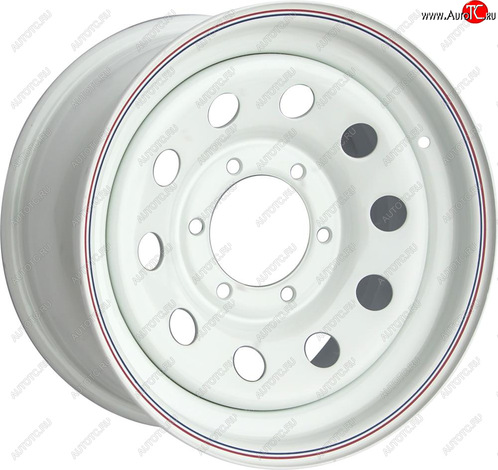 6 249 р. Штампованый диск OFF-ROAD Wheels (стальной усиленный, круг - белый). 7.0 x 16 Ford Ranger рестайлинг (2003-2007) 6x139.7xDIA110.0xET30.0 