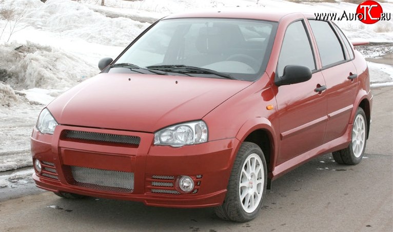 7 349 р. Передний бампер ATL Лада Калина Спорт 1119 (2008-2014) (Неокрашенный, Установка без арок)  с доставкой в г. Белгород