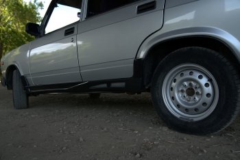 969 р. Пороги накладки Autodemic Полуарка с сеткой Лада 2104 (1984-2012) (Текстурная поверхность)  с доставкой в г. Белгород. Увеличить фотографию 5