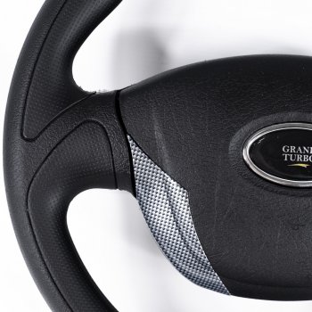 3 299 р. Рулевое колесо Grand Turbo (Ø360 мм) Лада нива 4х4 2121 Бронто 3 дв. 1-ый рестайлинг (2017-2019) (Карбон)  с доставкой в г. Белгород. Увеличить фотографию 6