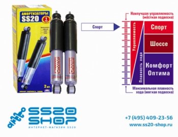 Комплект передних амортизаторов SS20 Лада 2101 - 2107 (Спорт)