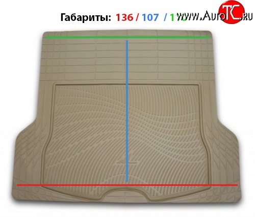 6 699 р. Универсальный коврик в багажник Element-Autofamily (полиуретан) KIA Optima 2 MG седан (2005-2010) (бежевый)  с доставкой в г. Белгород